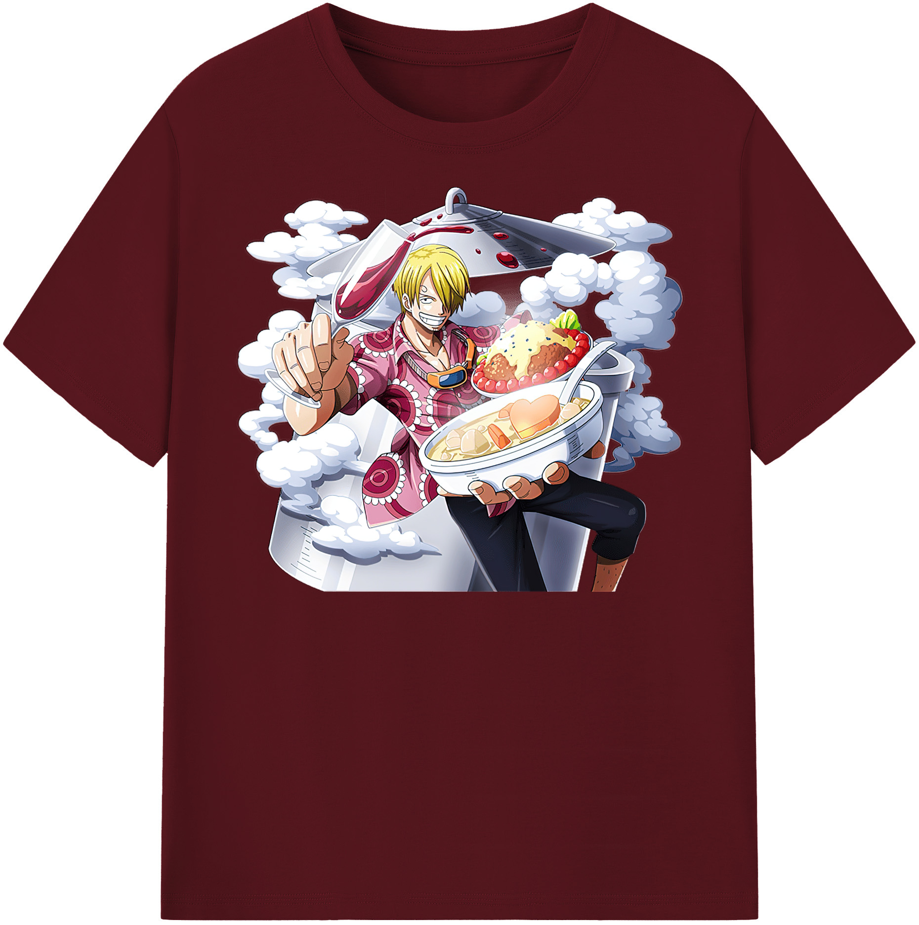 ワンピース サンジ ONE PIECE Sanji 綿100％半袖Tシャツ（フロントプリント）